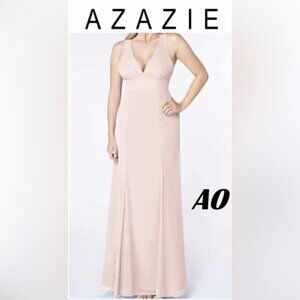 Azazie, Women's Christiana Floor-Length Dress - Rose Petal. Size: A0. NWT